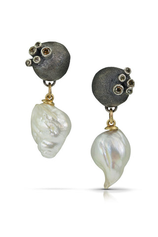 Beehive Remnant Drops with South Sea Pearls